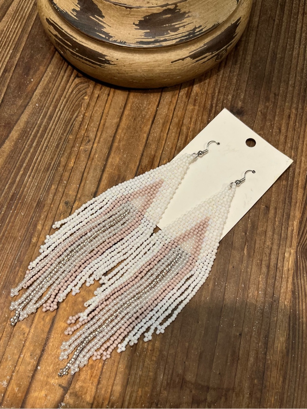 Beaded Long Earrings